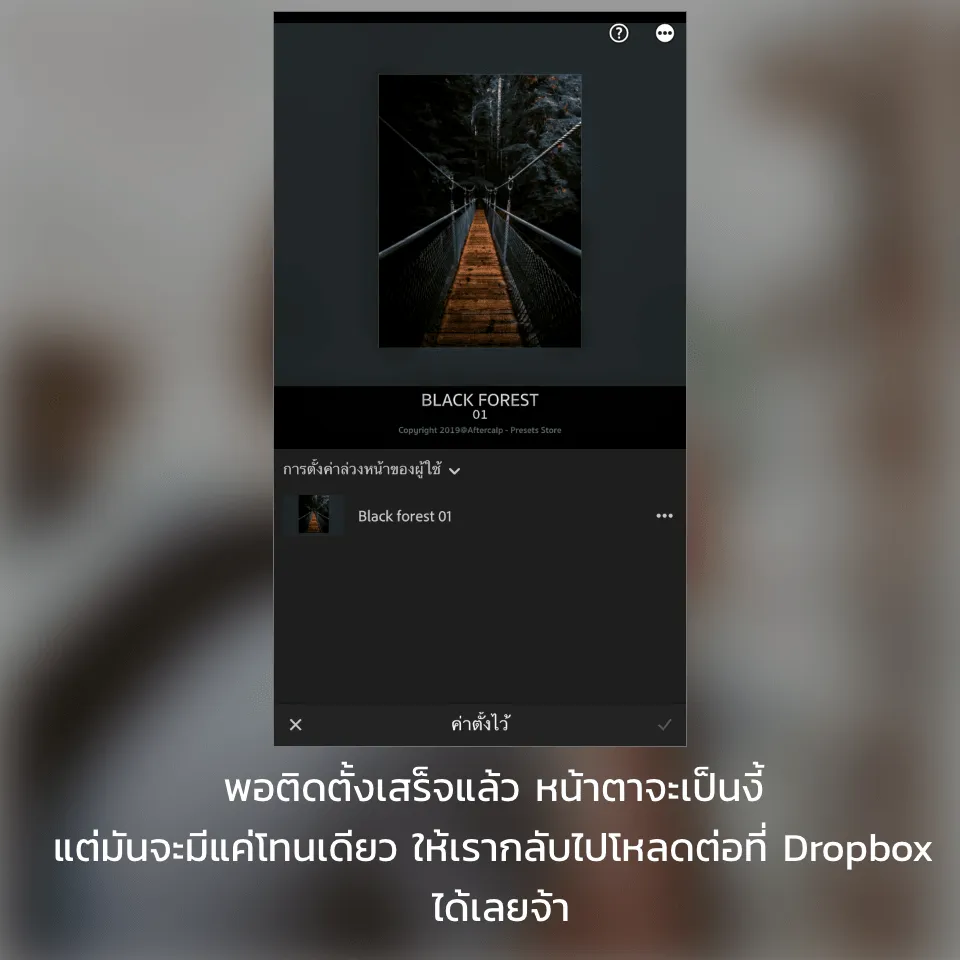 วิธีลง preset lightroom ใน มือถือ ios iphone