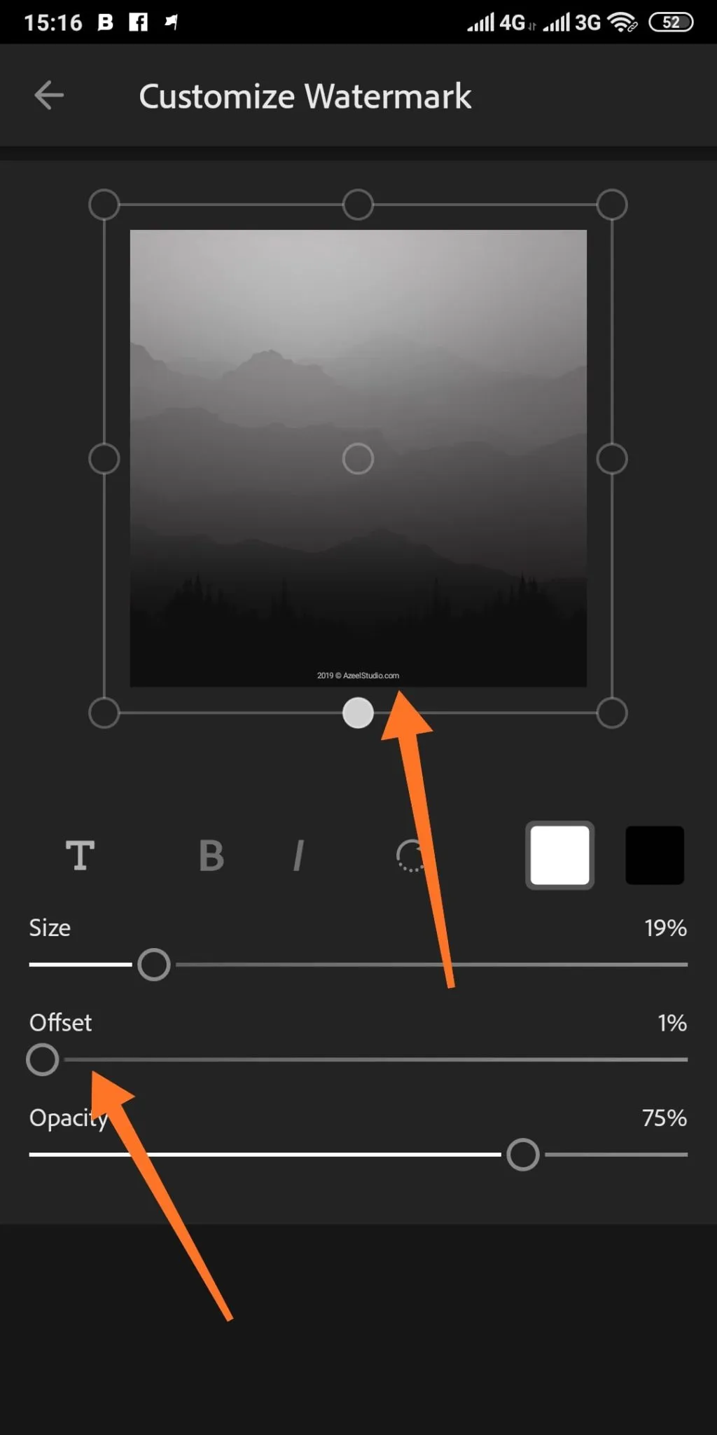 วิธีใส่ลายน้ำในรูป ด้วย Lightroom Mobile