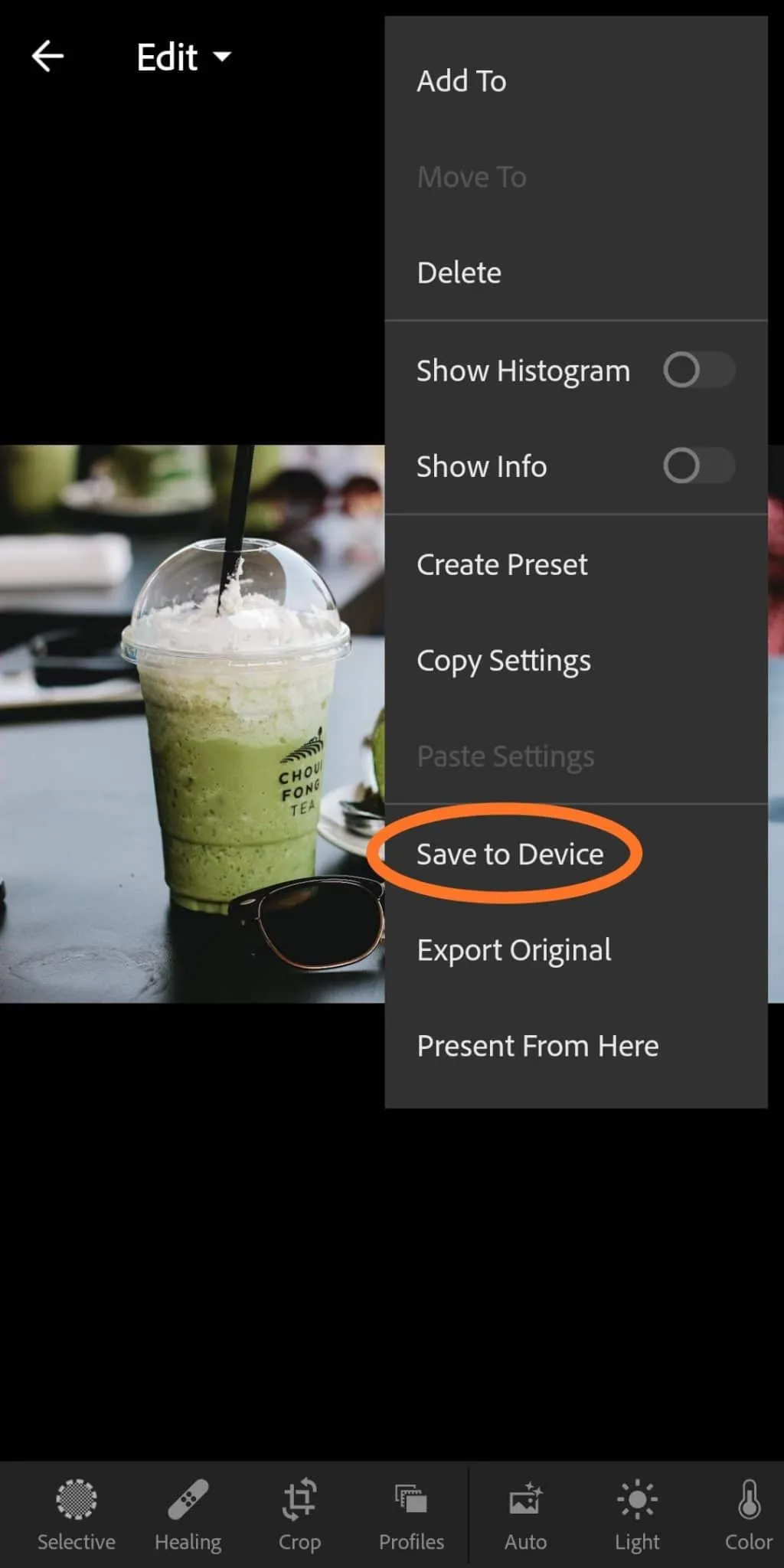 วิธีใส่ลายน้ำในรูป ด้วย Lightroom Mobile